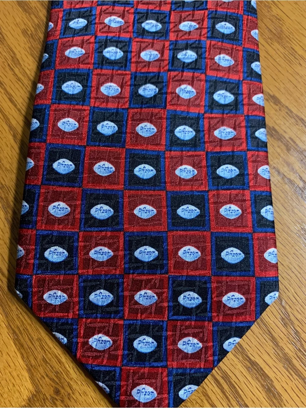 Men’s little blue pill tie.
